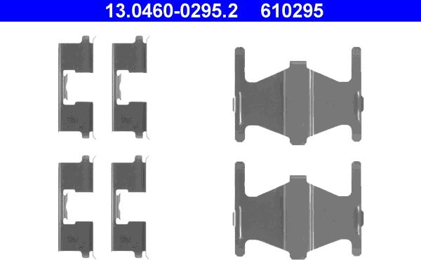 ATE 13.0460-0295.2 - Kit d'accessoires, plaquette de frein à disque cwaw.fr