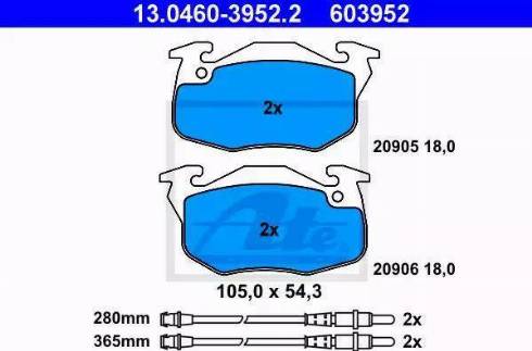 Alpha Brakes HKP-PE-006 - Kit de plaquettes de frein, frein à disque cwaw.fr