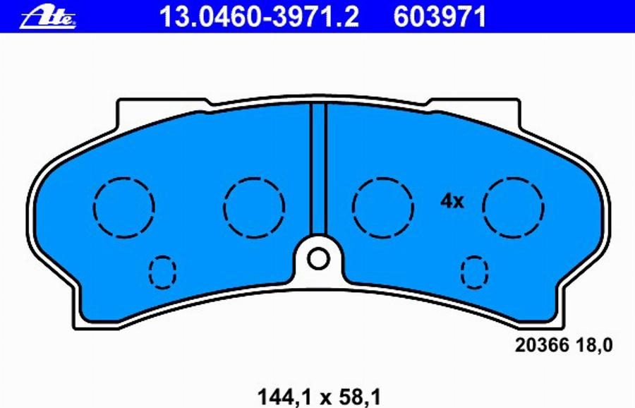 ATE 13.0460-3971.2 - Kit de plaquettes de frein, frein à disque cwaw.fr