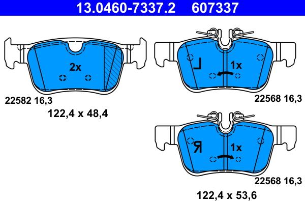 ATE 13.0460-7337.2 - Kit de plaquettes de frein, frein à disque cwaw.fr