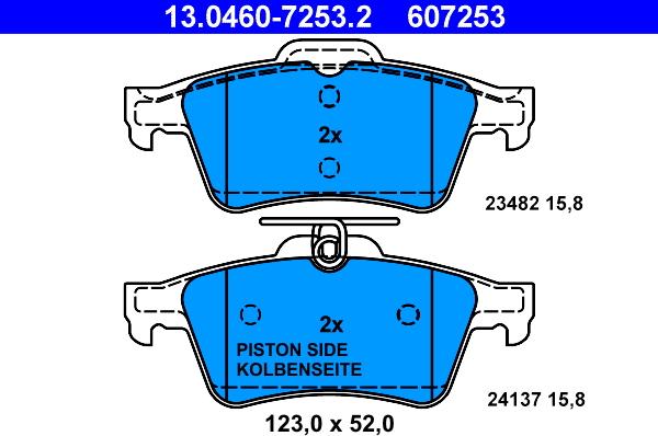 ATE 13.0460-7253.2 - Kit de plaquettes de frein, frein à disque cwaw.fr