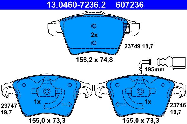 MWM 7H0698151A - Kit de plaquettes de frein, frein à disque cwaw.fr