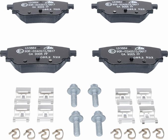 ATE 13.0470-3884.2 - Kit de plaquettes de frein, frein à disque cwaw.fr