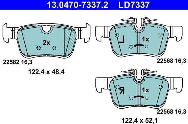 ATE 13.0470-7337.2 - Kit de plaquettes de frein, frein à disque cwaw.fr