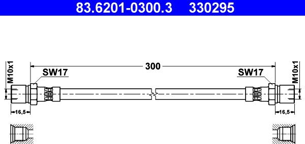 ATE 83.6201-0300.3 - Flexible de frein cwaw.fr