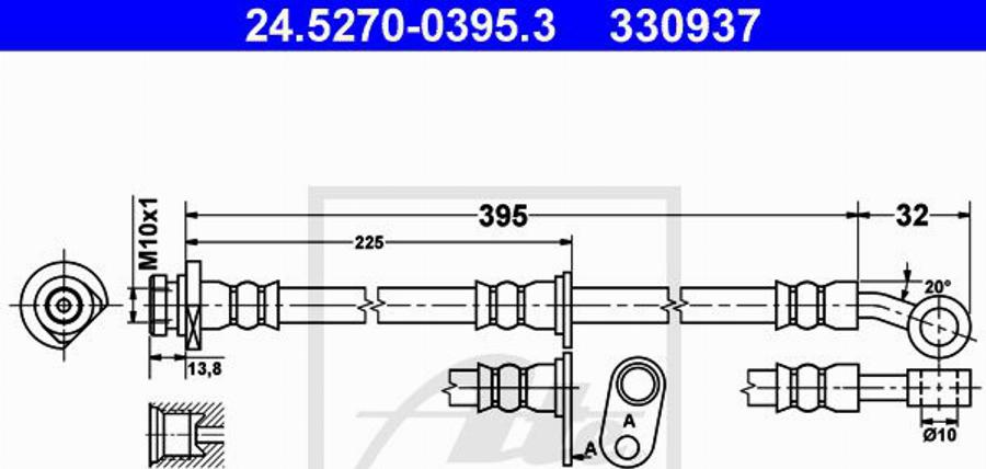 ATE 330937 - Flexible de frein cwaw.fr