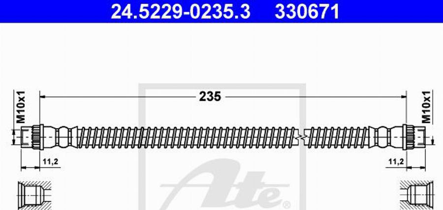 ATE 330671 - Flexible de frein cwaw.fr