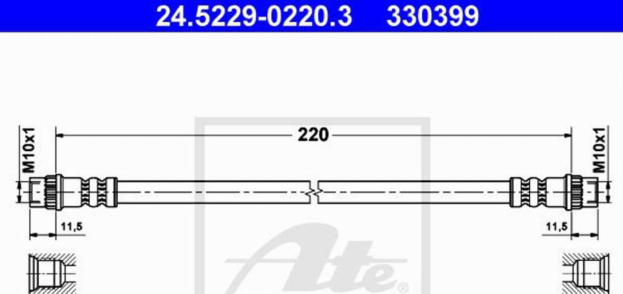 ATE 330399 - Flexible de frein cwaw.fr