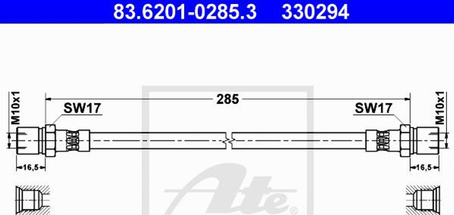 ATE 330294 - Flexible de frein cwaw.fr