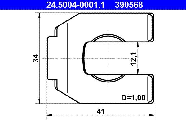 ATE 24.5004-0001.1 - Support, flexible de frein cwaw.fr