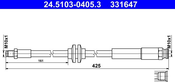 ATE 24.5103-0405.3 - Flexible de frein cwaw.fr