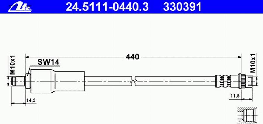 ATE 24 5111 0440 3 - Flexible de frein cwaw.fr