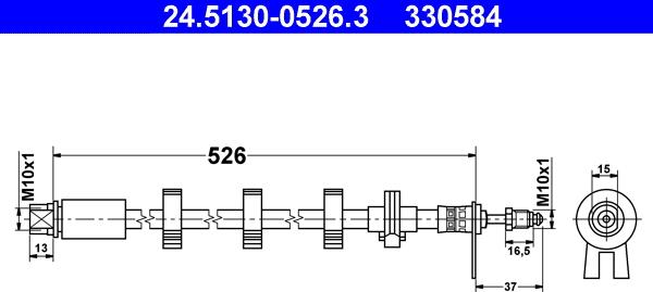 ATE 24.5130-0526.3 - Flexible de frein cwaw.fr