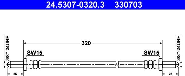 ATE 24.5307-0320.3 - Flexible de frein cwaw.fr