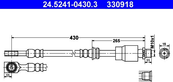 ATE 24.5241-0430.3 - Flexible de frein cwaw.fr