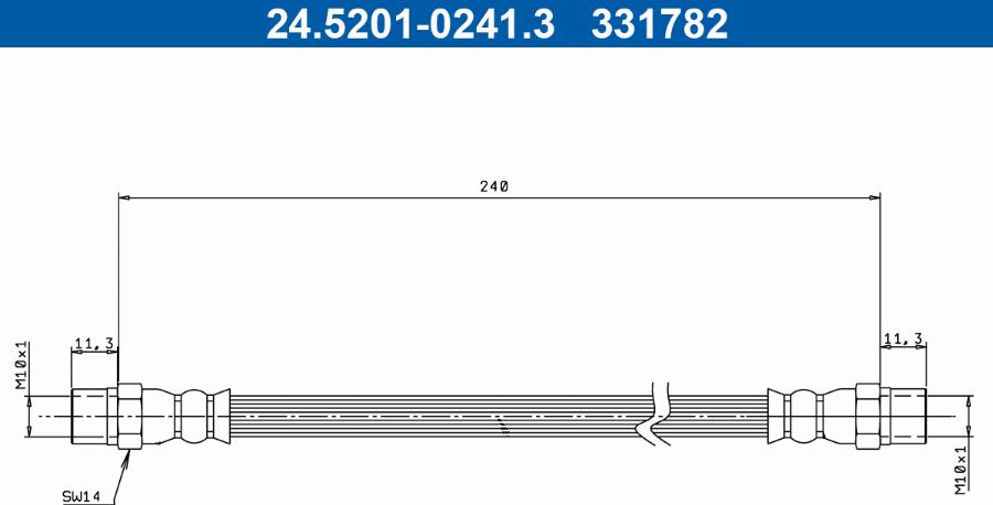 ATE 24.5201-0241.3 - Flexible de frein cwaw.fr