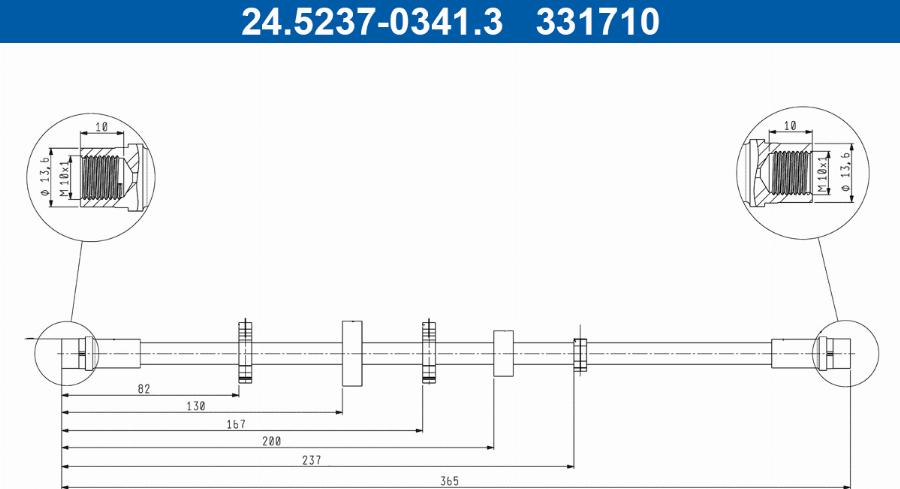 ATE 24.5237-0341.3 - Flexible de frein cwaw.fr