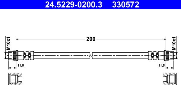 ATE 24.5229-0200.3 - Flexible de frein cwaw.fr