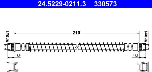 ATE 24.5229-0211.3 - Flexible de frein cwaw.fr