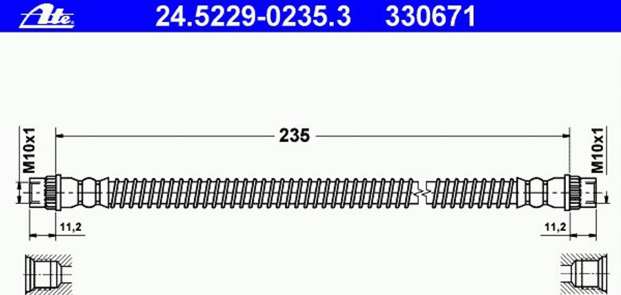 ATE 24522902353 - Flexible de frein cwaw.fr