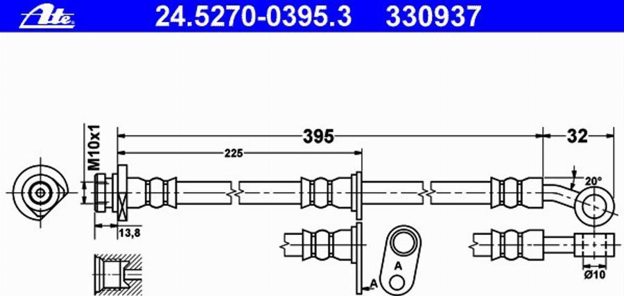 ATE 24527003953 - Flexible de frein cwaw.fr