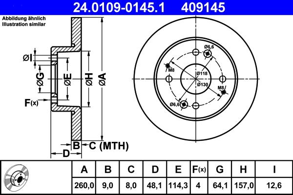 ATE 24.0109-0145.1 - Disque de frein cwaw.fr