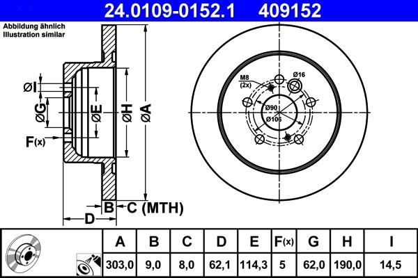 ATE 24.0109-0152.1 - Disque de frein cwaw.fr