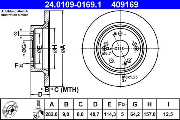 ATE 24.0109-0169.1 - Disque de frein cwaw.fr