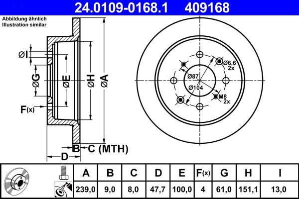 ATE 24.0109-0168.1 - Disque de frein cwaw.fr