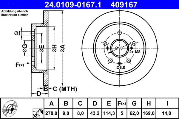 ATE 24.0109-0167.1 - Disque de frein cwaw.fr