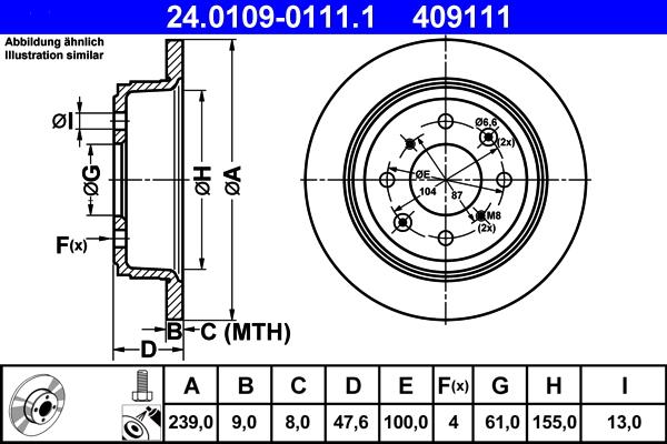 ATE 24.0109-0111.1 - Disque de frein cwaw.fr