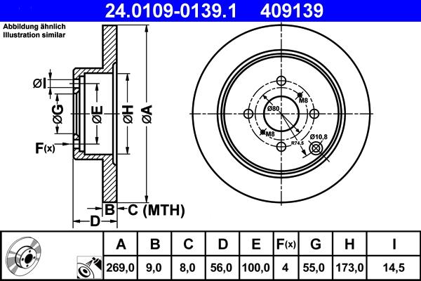 ATE 24.0109-0139.1 - Disque de frein cwaw.fr