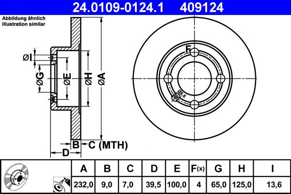 ATE 24.0109-0124.1 - Disque de frein cwaw.fr