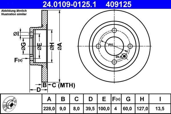 ATE 24.0109-0125.1 - Disque de frein cwaw.fr