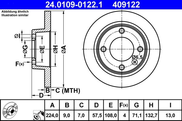 ATE 24.0109-0122.1 - Disque de frein cwaw.fr