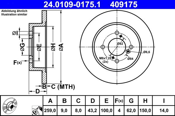 ATE 24.0109-0175.1 - Disque de frein cwaw.fr