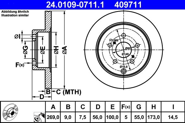 ATE 24.0109-0711.1 - Disque de frein cwaw.fr