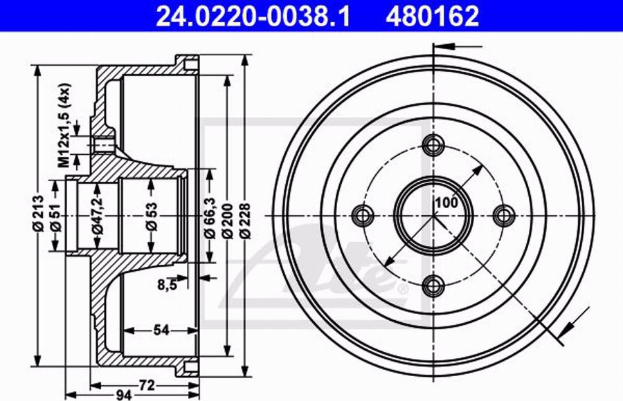 ATE 24.0101-3803.2 - Kit d'accessoires, étrier de frein cwaw.fr