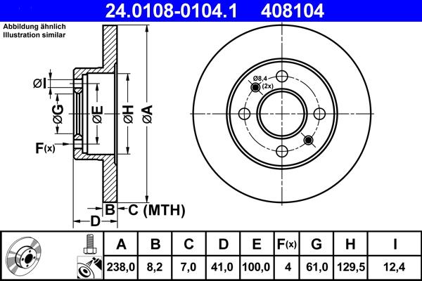 ATE 24.0108-0104.1 - Disque de frein cwaw.fr