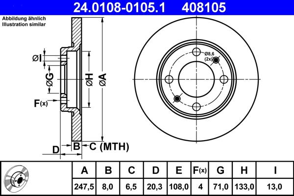 ATE 24.0108-0105.1 - Disque de frein cwaw.fr