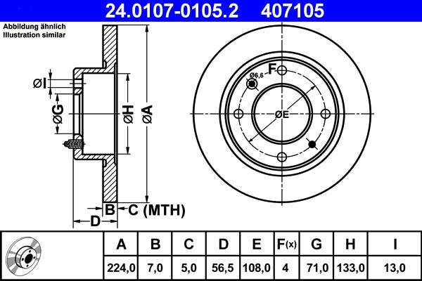 ATE 24.0107-0105.2 - Disque de frein cwaw.fr