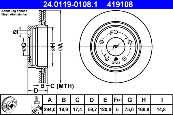 ATE 24.0119-0108.1 - Disque de frein cwaw.fr