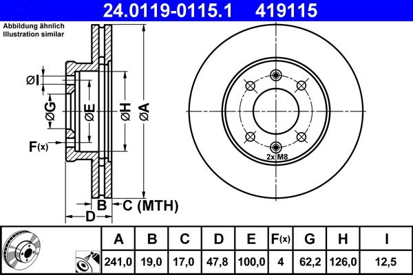 ATE 24.0119-0115.1 - Disque de frein cwaw.fr