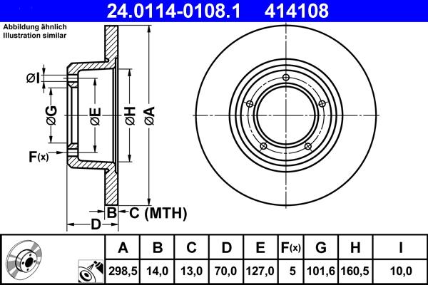 ATE 24.0114-0108.1 - Disque de frein cwaw.fr