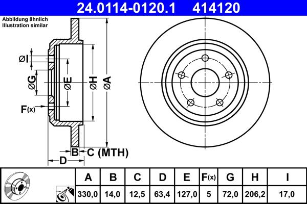 ATE 24.0114-0120.1 - Disque de frein cwaw.fr