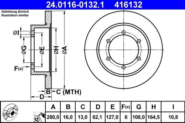 ATE 24.0116-0132.1 - Disque de frein cwaw.fr