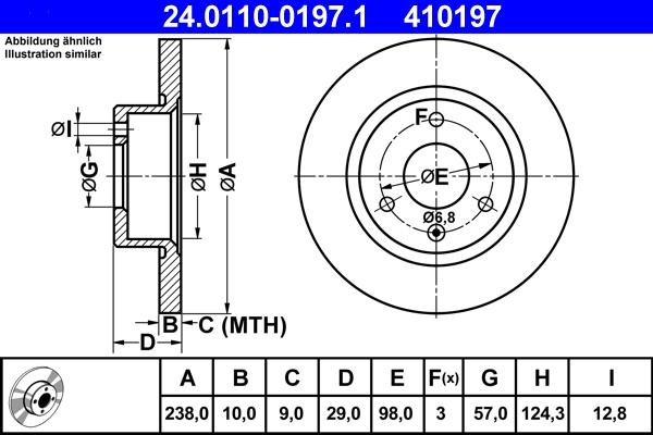 ATE 24.0110-0197.1 - Disque de frein cwaw.fr