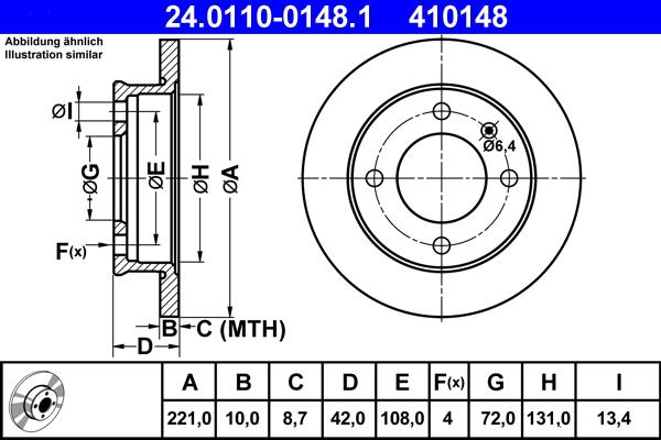 ATE 24.0110-0148.1 - Disque de frein cwaw.fr