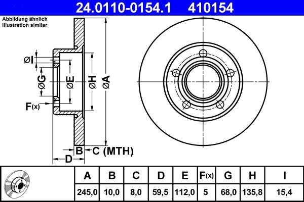 ATE 24.0110-0154.1 - Disque de frein cwaw.fr