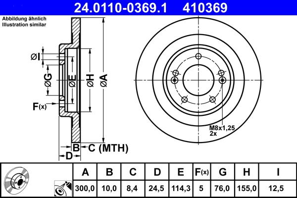 ATE 24.0110-0369.1 - Disque de frein cwaw.fr